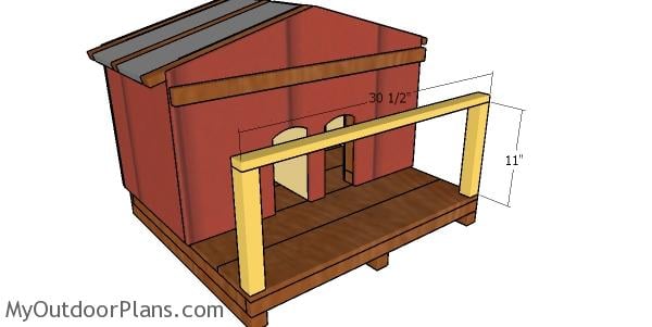 Porch supports - cat house