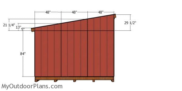 Side panels - 12x24 lean to shed