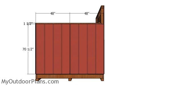 Side panels - 8x8 saltbox shed