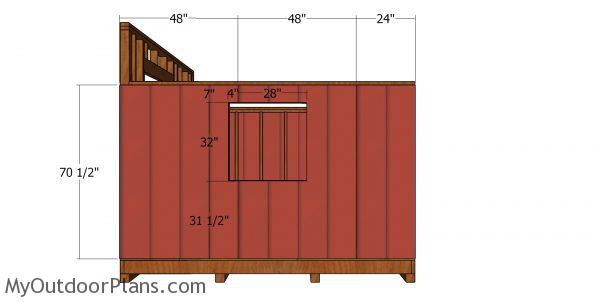 Side wall siding sheets - 10x10 saltbox shed