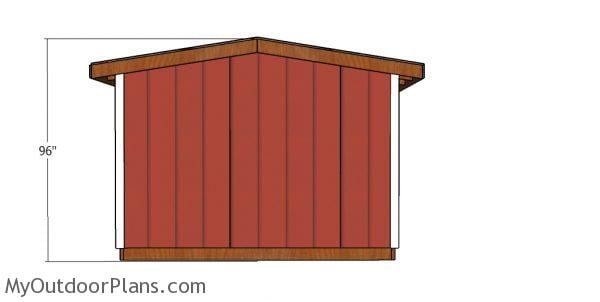 8 ft high Shed - Back view