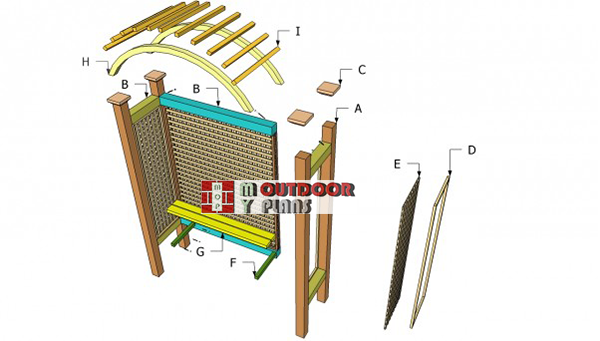 Building-an-arbor-bench