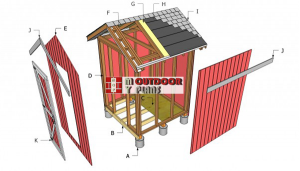 Small-shed-components---diy-plans