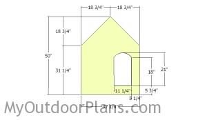 Build the front face of the dog house