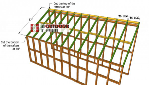 Installing-the-rafters-to-lean-to-greenhouse