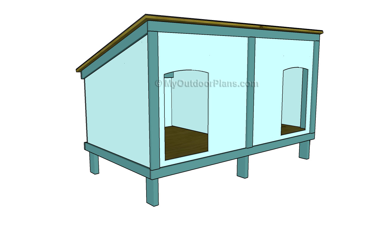 double dog house plans myoutdoorplans