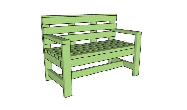 Free Outdoor Bench Plans Pdf, Outdoor Bench With Backrest Plans