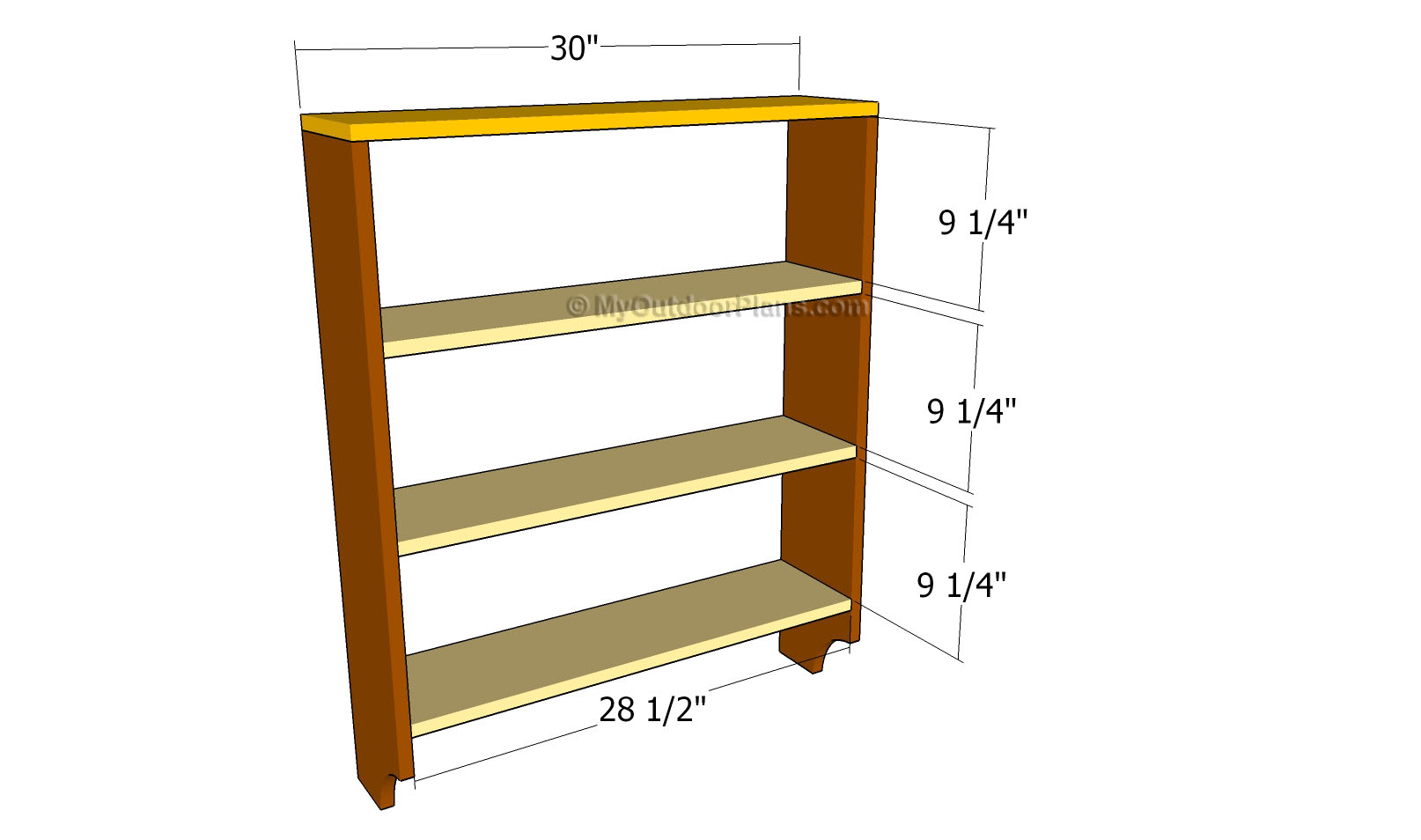 Kitchen Shelves Plans | MyOutdoorPlans | Free Woodworking Plans and