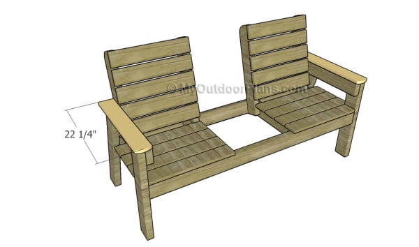 Double Chair Bench With Table Plans Myoutdoorplans Free