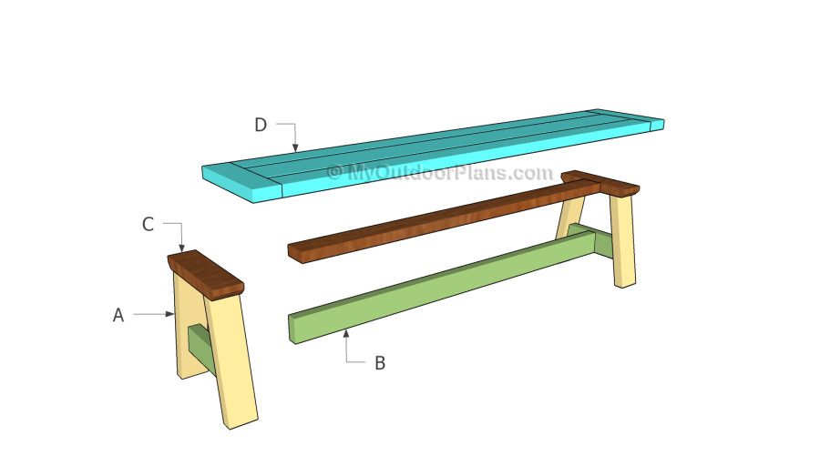Wood Bench Seat Plans | MyOutdoorPlans | Free Woodworking Plans and