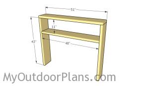 Assembling the frame of the hutch