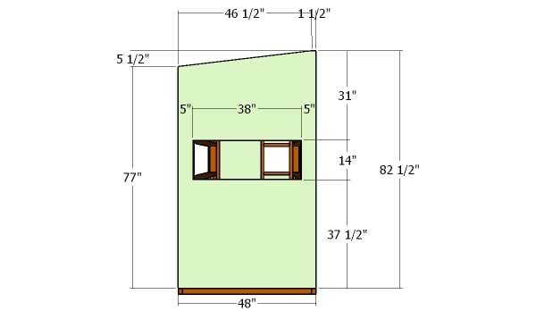 Fitting the end wall Deer Box Stand Plans