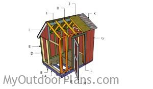 Building a saltbox shed