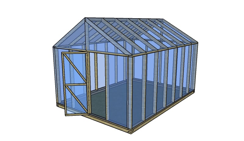 6x8 Wooden Greenhouse Plans | MyOutdoorPlans | Free Woodworking Plans ...