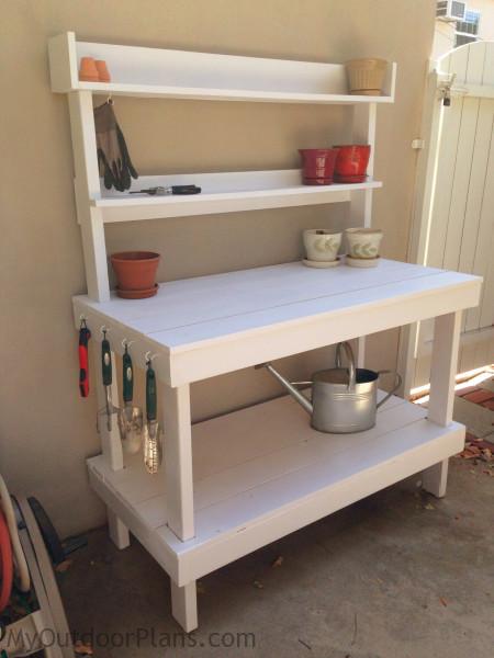 diy potting bench myoutdoorplans free woodworking