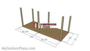 Laying-out-the-posts-for-shed