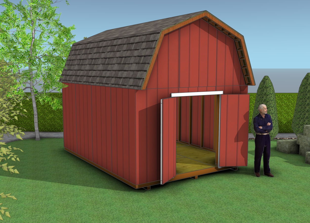 12x16 barn shed - free plans