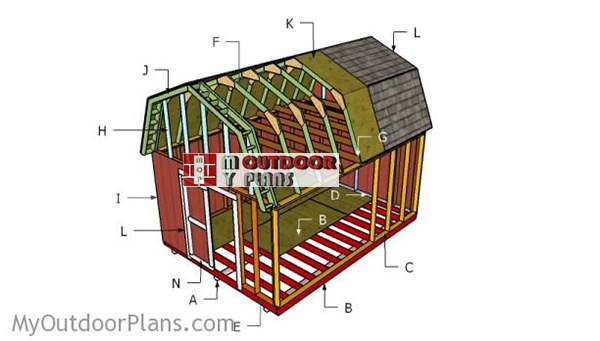 12x16 Barn Shed Plans | MyOutdoorPlans