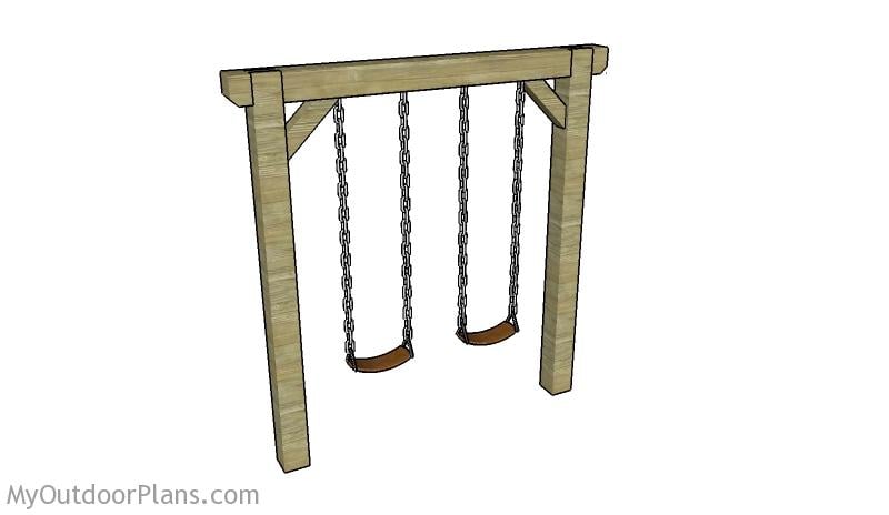 Simple Swing Set Plans Myoutdoorplans Free Woodworking Plans And Projects Diy Shed Wooden Playhouse Pergola Bbq