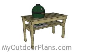 Small big green egg table plans