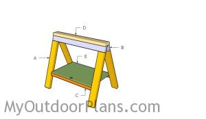 Building a folding sawhorse