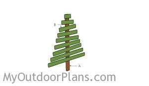 Building a wooden christams tree