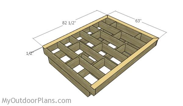 Floating Bed Frame Plans Myoutdoorplans, King Size Floating Bed Frame Blueprints