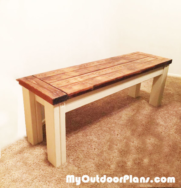 DIY Farmhouse Seat Bench MyOutdoorPlans Free ...