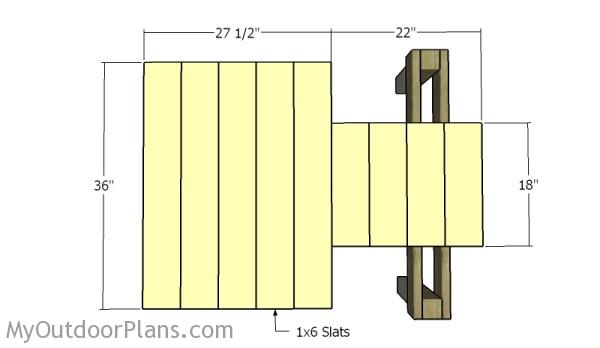 Fitting the top slats