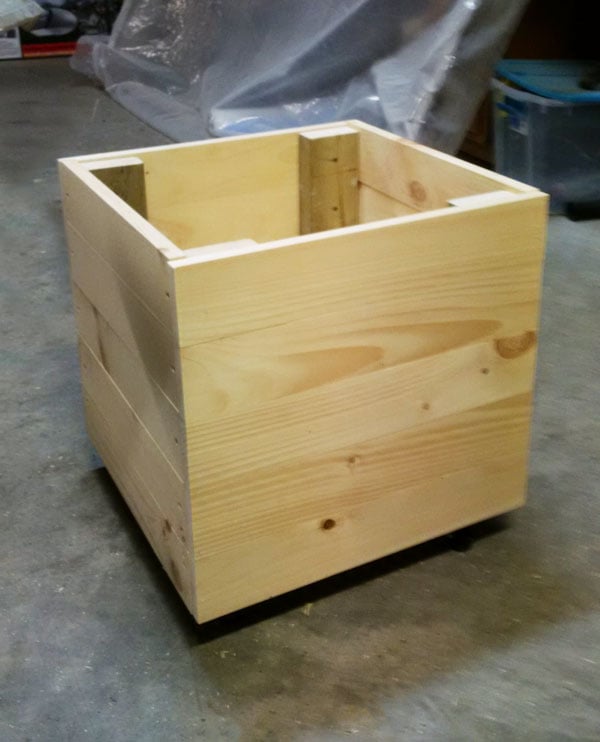 DIY Wood Storage Bin