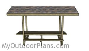 Picnic table with roof plans