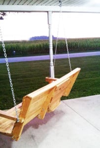 Fitting-the-porch-swing-into-place