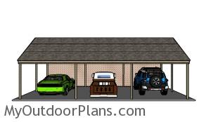 Triple carport plans