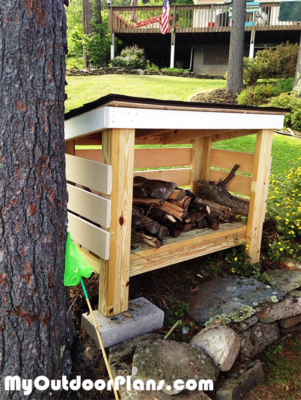 DIY Backyard Firewood Shed | MyOutdoorPlans