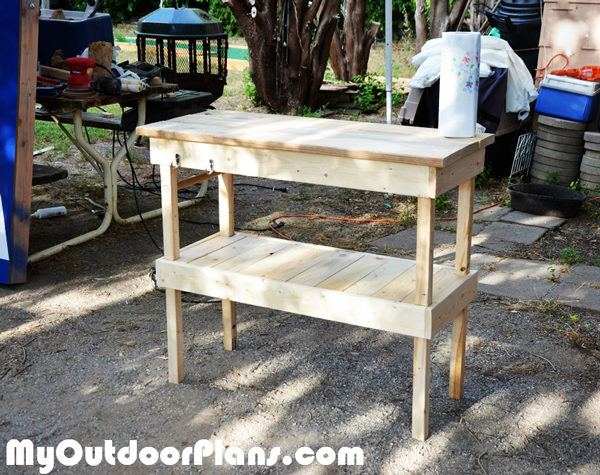 DIY Wood BBQ Table MyOutdoorPlans Free Woodworking 