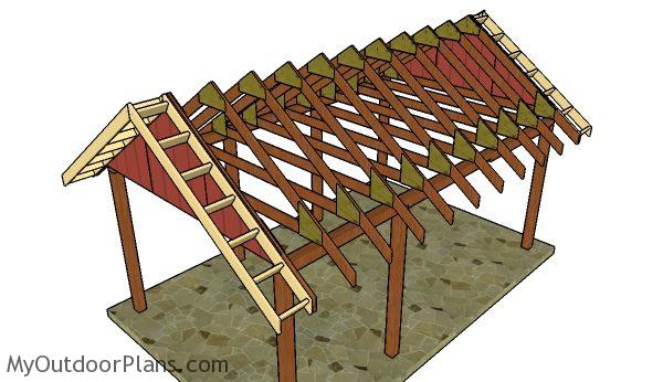 how to build a carport gable roof myoutdoorplans free