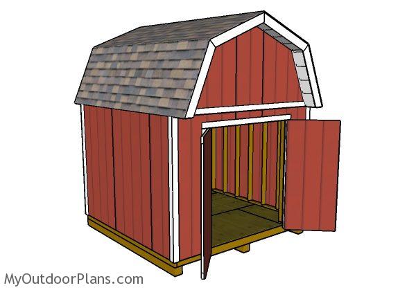 10x10 Barn Shed Plans MyOutdoorPlans Free Woodworking ...