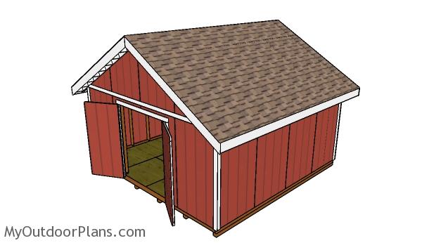 16x16 Gable Shed Roof Plans Myoutdoorplans - Diy Shed Plans 10×10