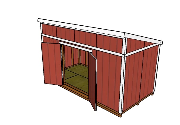 8x16 Lean to Shed Roof Plans | MyOutdoorPlans | Free ...