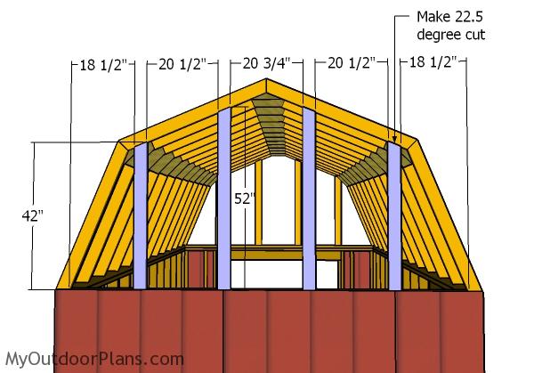 Barn Shed with Porch Roof Plans