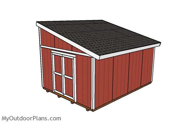 12x16 Lean to Shed Plans | MyOutdoorPlans | Free ...