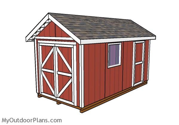 8×16 Gable Shed Plans