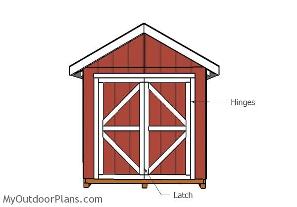 8×12 Shed Double Doors
