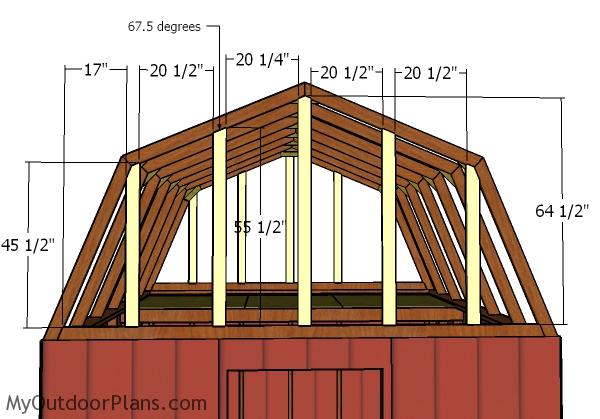 12x12 Gambrel Shed Roof Plans MyOutdoorPlans Free 