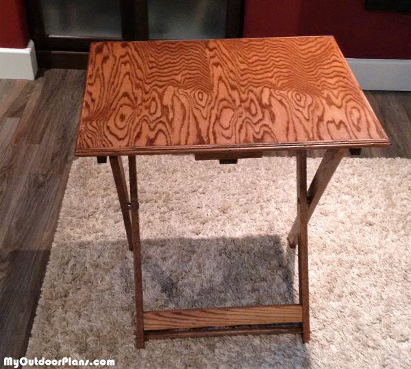 DIY Folding TV Tray MyOutdoorPlans Free Woodworking 