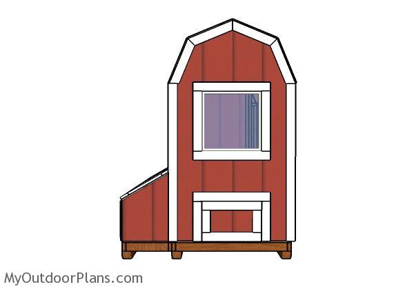 Small wooden shed to use as chicken coop
 
