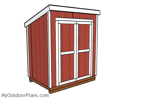5x7 Lean to Shed Plans | MyOutdoorPlans | Free Woodworking ...