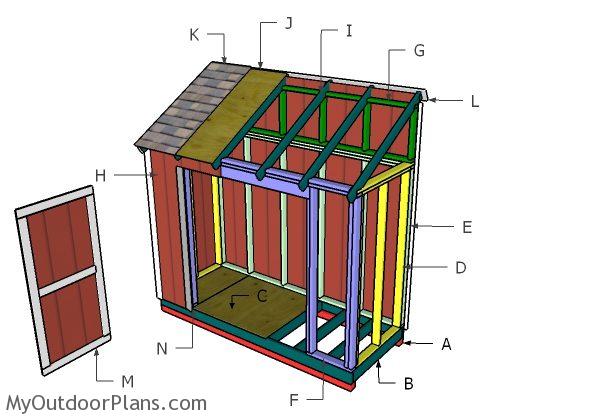 4x10 Lean to Shed Roof Plans MyOutdoorPlans Free 
