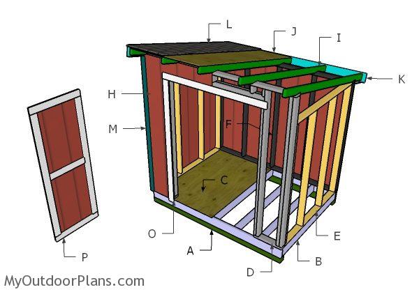 6x8 Lean to Shed Roof Plans | MyOutdoorPlans | Free 