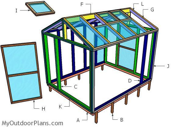 8x10 Greenhouse Doors, Vents and Trims Plans ...